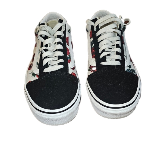 Van's Customs Checkerboard Roses Old Skool shoes, size 7.5 M, 9 W - Picture 2 of 7